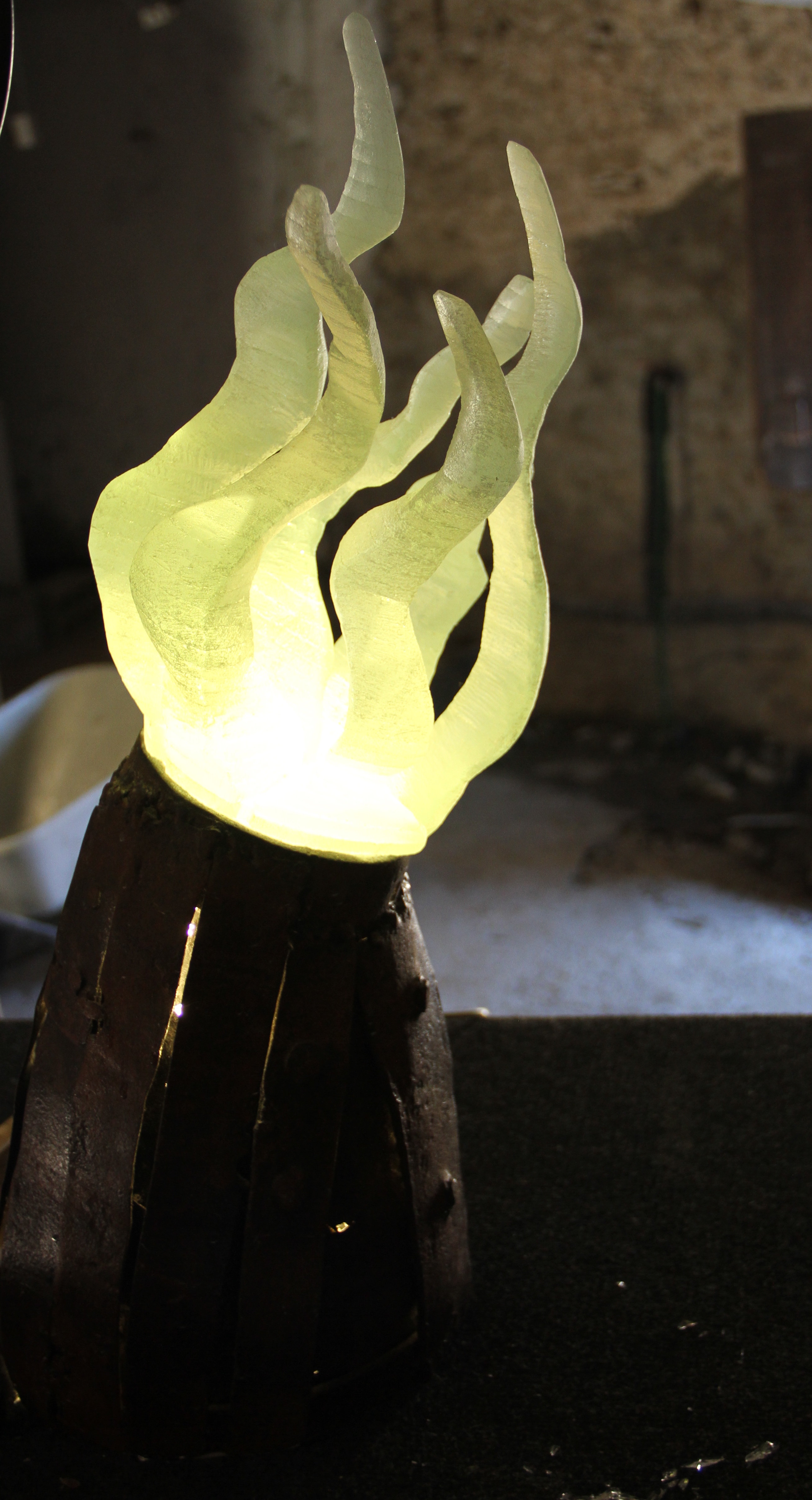 lampe anemone de idee di verre